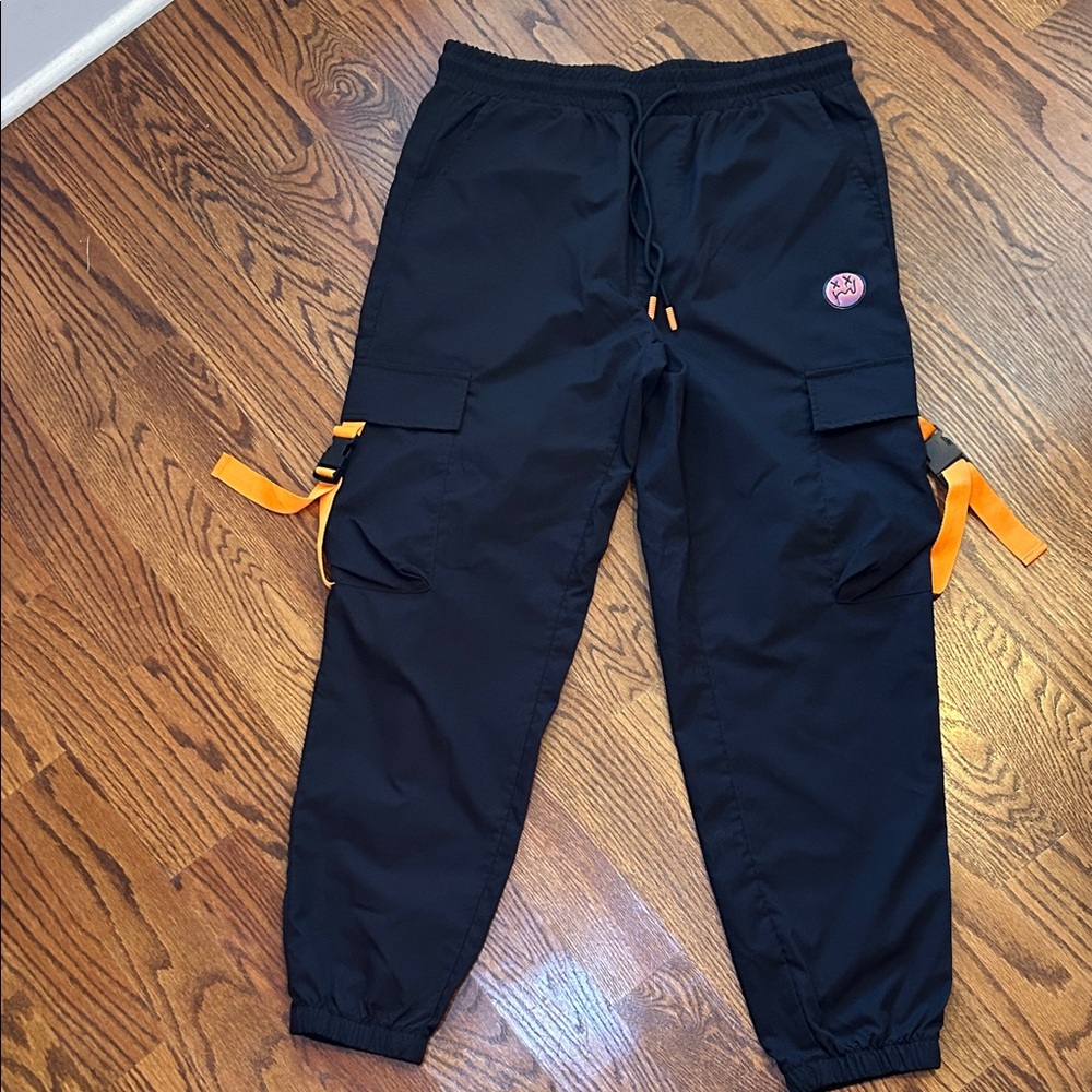 SHEIN Men's Cargo Pants with Orange Details